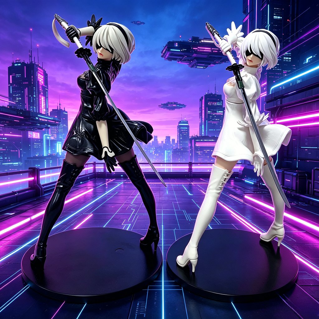 Anime Merchandise For Sale - 핫세일 18CM 요르하 2B 흑백 시리즈
