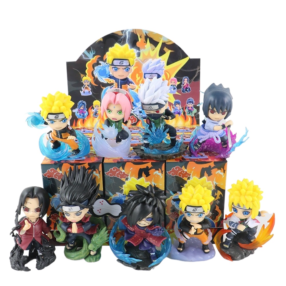 Anime Merchandise Box Set - 1-9 스타일 나루토 Q 버전 피규어