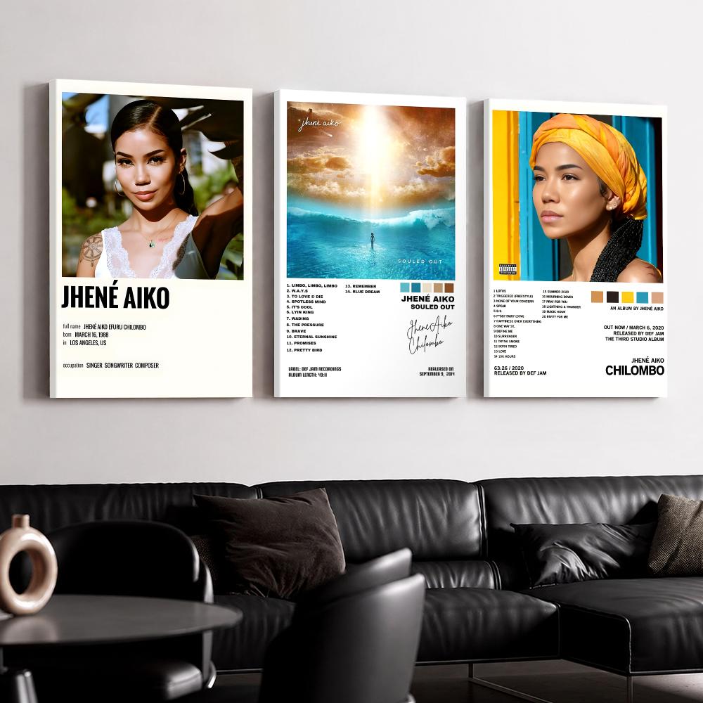 Art Print Framed - 가수 J_Jhene A_Aiko 앨범 액자형 벽화,