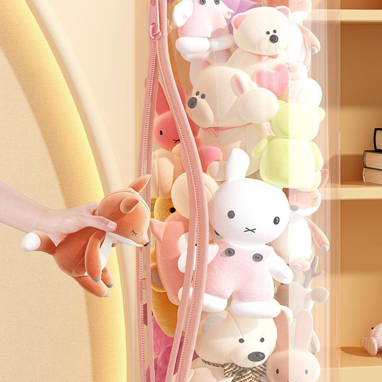 지퍼가 달린 봉제인형 보관통, 공간 절약형 투명 인형  - Plush Doll Anime 리뷰 및 가격