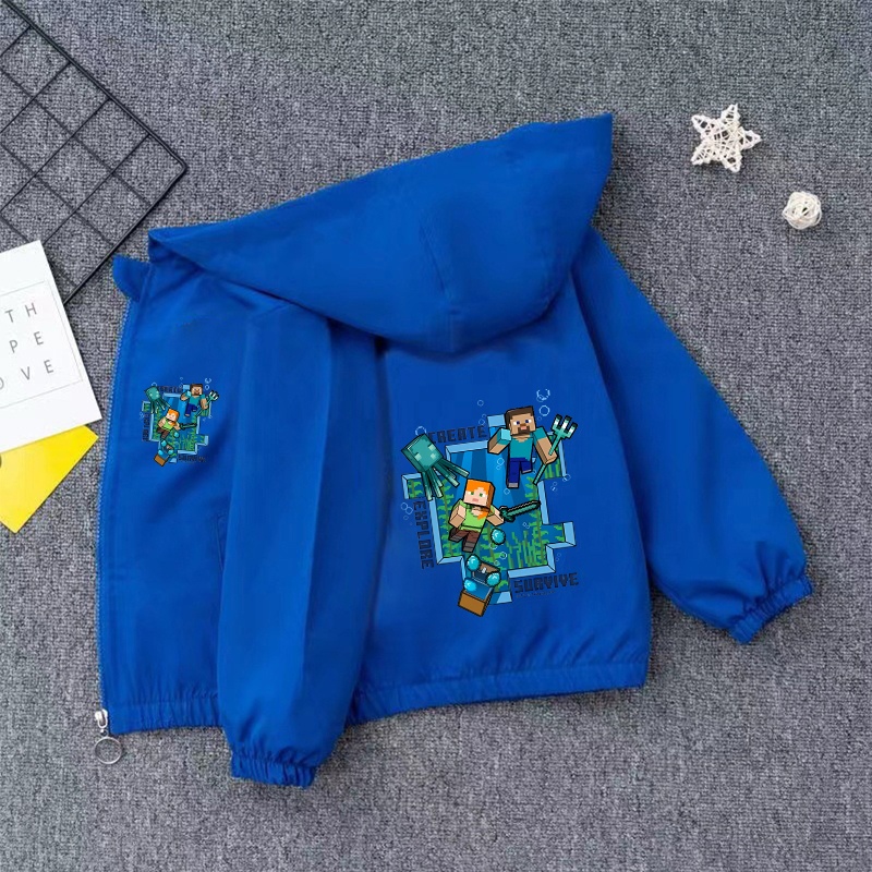 Minec Rafted Jacket 게임 테마 프린트  - Windbreaker Anime Merchandise 리뷰 및 가격