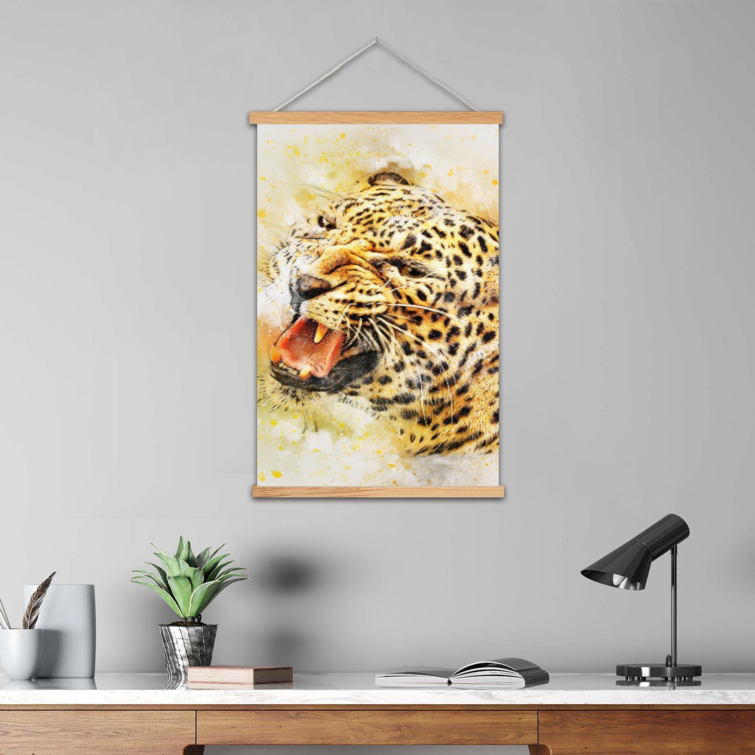 표범 무늬 액자 벽화 캔버스 아트 포스터, 벽 예술 모 - Art Print Framed 리뷰 및 가격