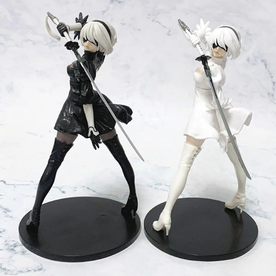 핫세일 18CM 요르하 2B 흑백 시리즈 애니메이션 피 - Anime Merchandise For Sale 리뷰 및 가격
