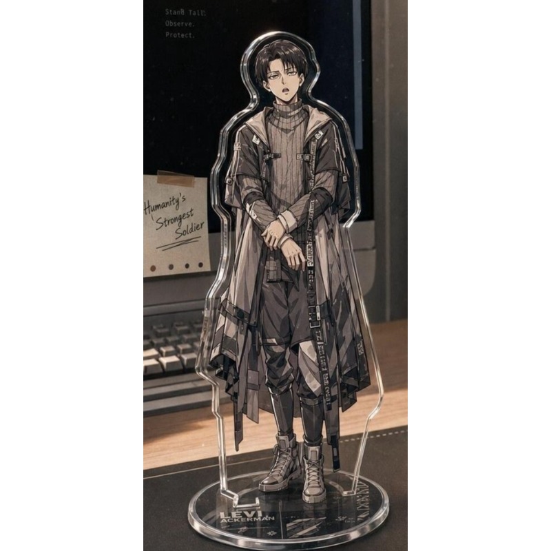 레비 아커만 아크릴 스탠드 피규어 배지 세트 진격의 거 - Windbreaker Anime Merchandise 리뷰 및 가격