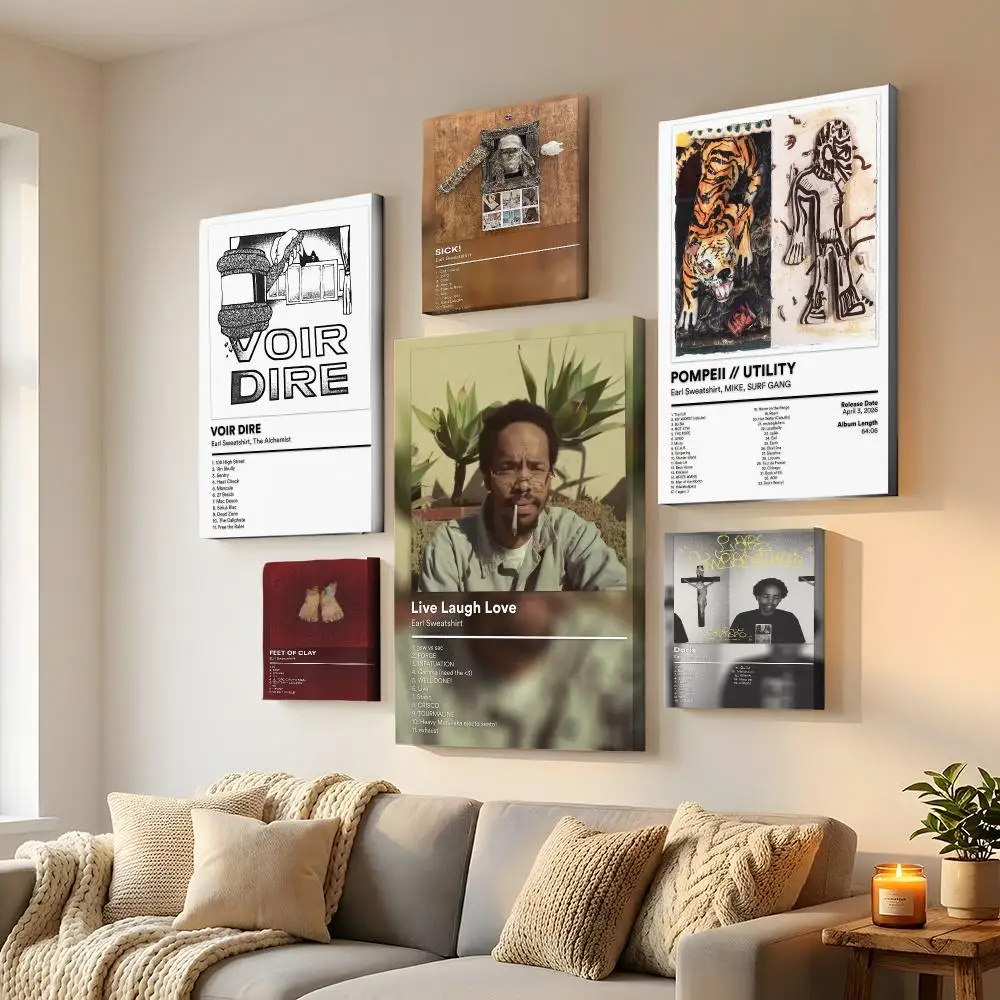 랩 아티스트 E-Earl 스웨트셔츠 프레임 벽화 HD  - Art Print Framed 리뷰 및 가격