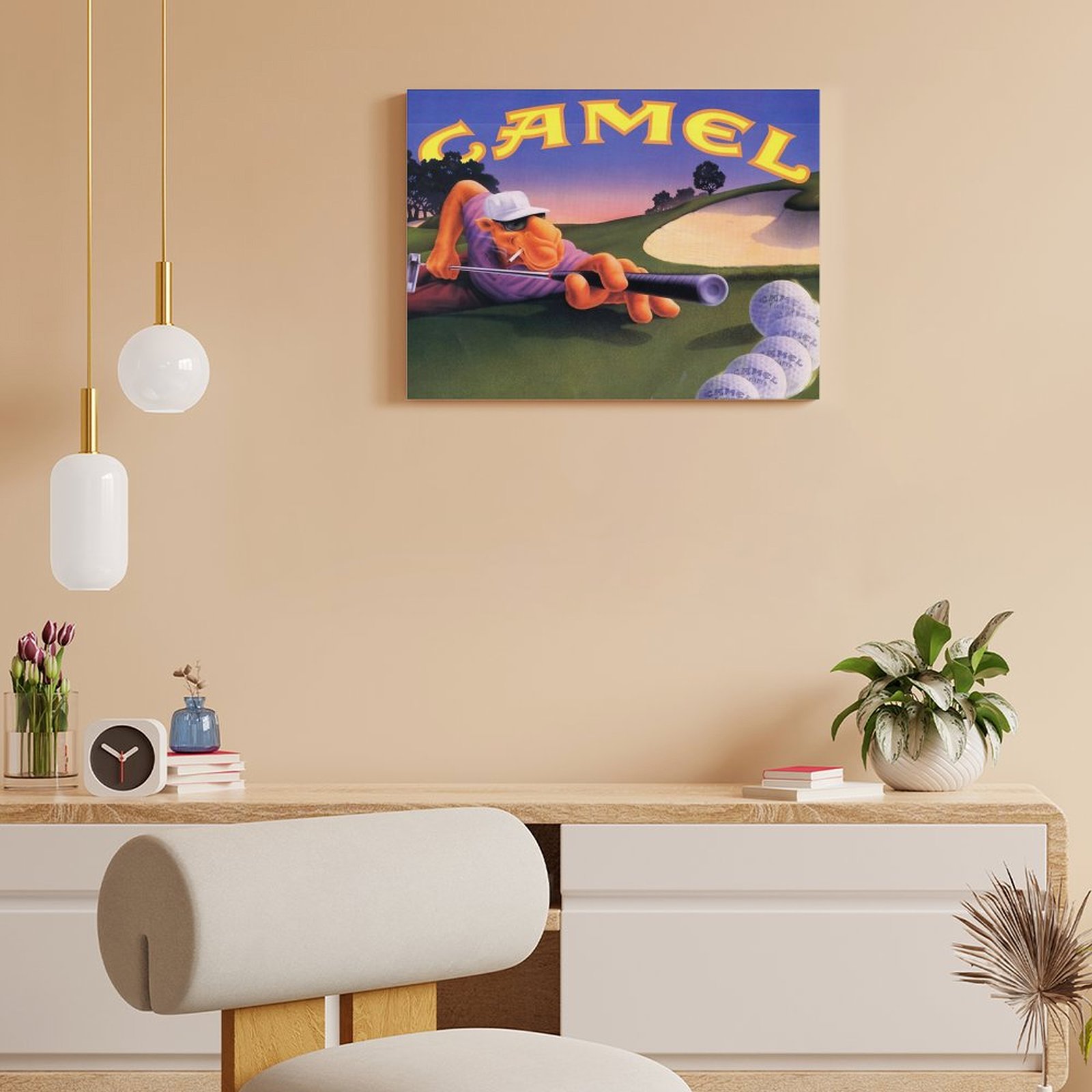 빈티지 조 카멜 룰렛 광고 캔버스 회화 파티 클럽 클래 - Art Print Framed 리뷰 및 가격