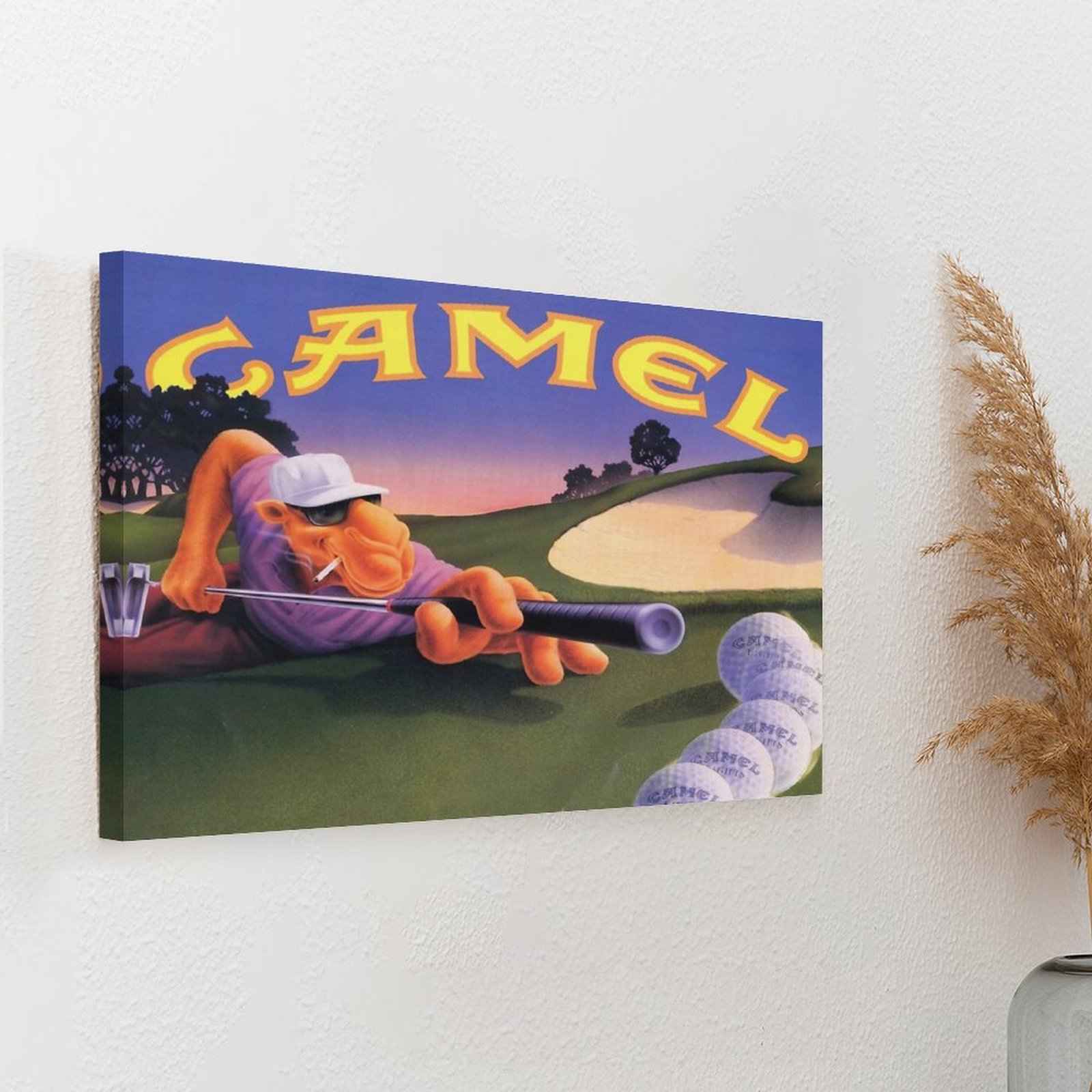 빈티지 조 카멜 룰렛 광고 캔버스 회화 파티 클럽 클래 - Art Print Framed 리뷰 및 가격