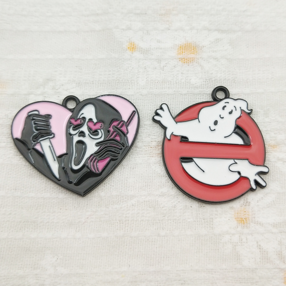10pcs 만화 고스트버스터즈 장식품 귀여운 합금 펜던 - Anime Merchandise For Sale 리뷰 및 가격